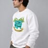 Nothing Is Permanent Sweatshirt — White — left side view Nothing Is Permanent crew sweatshirt in white — left side view
