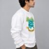 Nothing Is Permanent Sweatshirt — White — right side view Nothing Is Permanent crew sweatshirt in white — right side view
