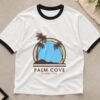 Palm Cove ringer tee flat lay