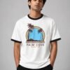 Palm Cove ringer tee in white with black trim, front