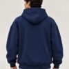 Premium Oversized Hoodie 440 GSM, Navy Blue, back view 440 GSM premium oversized hoodie in navy blue, back view