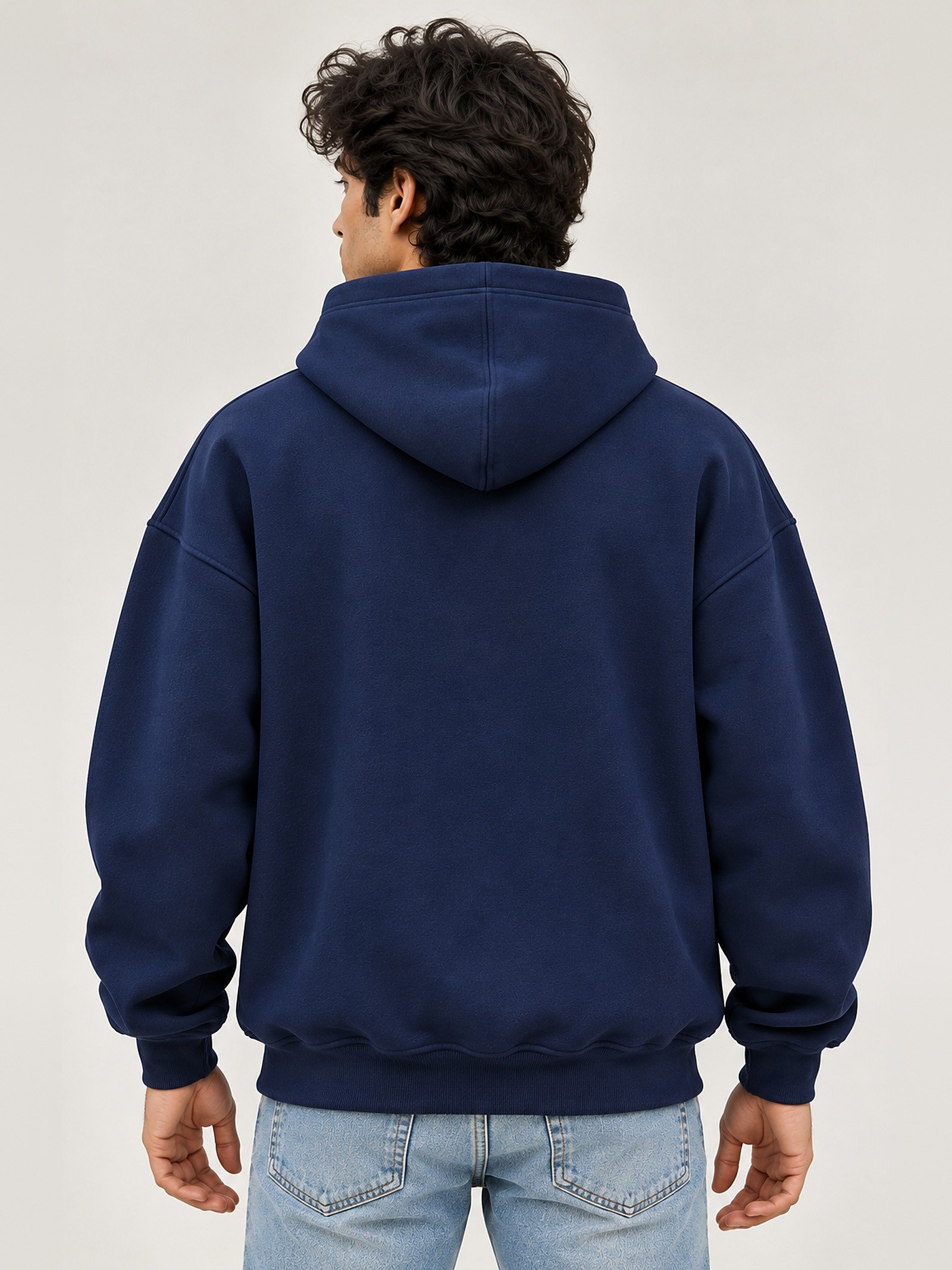 440 GSM premium oversized hoodie, back view