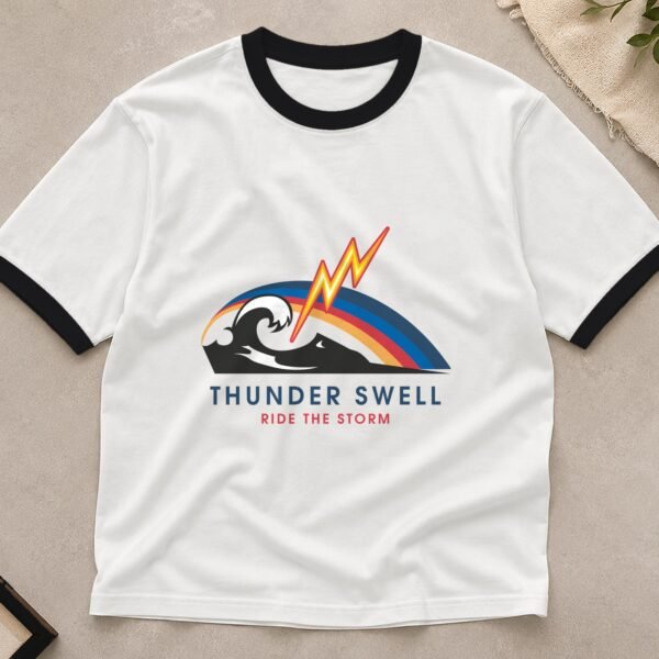 Thunder Swell ringer tee flat lay