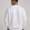 White heavyweight oversized sweatshirt 400 GSM, back view