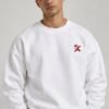 White heavyweight oversized sweatshirt 400 GSM, front