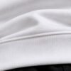 White heavyweight oversized sweatshirt 400 GSM, ribbed hem close-up